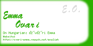 emma ovari business card